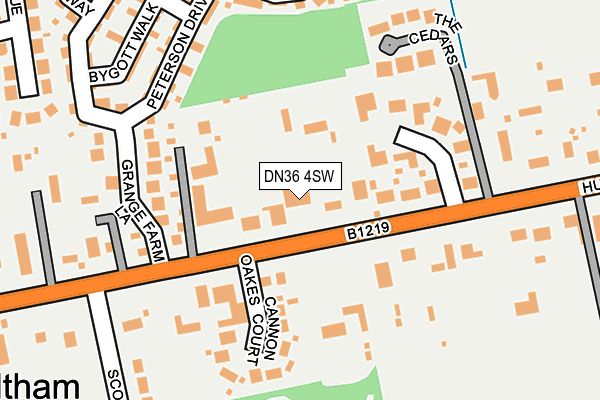 DN36 4SW map - OS OpenMap – Local (Ordnance Survey)