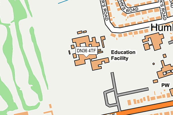 DN36 4TF map - OS OpenMap – Local (Ordnance Survey)