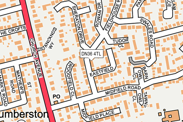 DN36 4TL map - OS OpenMap – Local (Ordnance Survey)