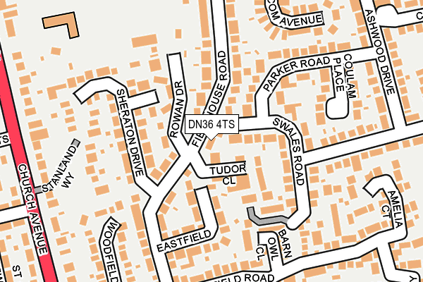 DN36 4TS map - OS OpenMap – Local (Ordnance Survey)