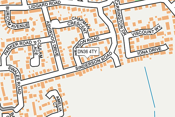 DN36 4TY map - OS OpenMap – Local (Ordnance Survey)