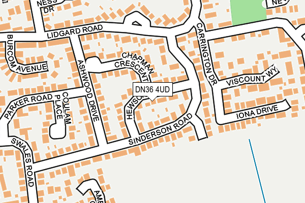 DN36 4UD map - OS OpenMap – Local (Ordnance Survey)