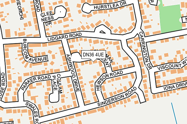 DN36 4UE map - OS OpenMap – Local (Ordnance Survey)