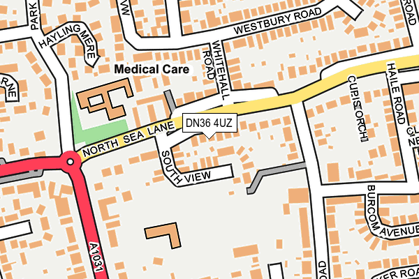 DN36 4UZ map - OS OpenMap – Local (Ordnance Survey)
