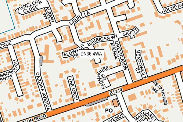 DN36 4WA map - OS OpenMap – Local (Ordnance Survey)