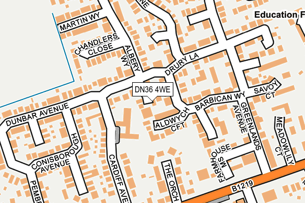 DN36 4WE map - OS OpenMap – Local (Ordnance Survey)