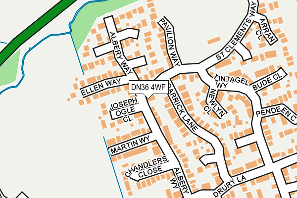 DN36 4WF map - OS OpenMap – Local (Ordnance Survey)