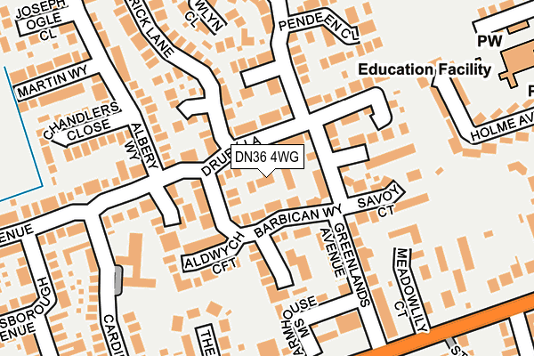 DN36 4WG map - OS OpenMap – Local (Ordnance Survey)