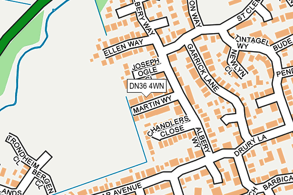 DN36 4WN map - OS OpenMap – Local (Ordnance Survey)