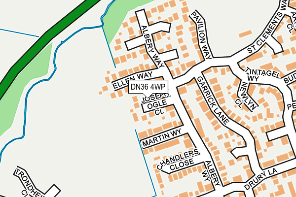 DN36 4WP map - OS OpenMap – Local (Ordnance Survey)