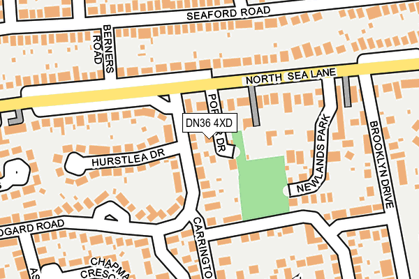 DN36 4XD map - OS OpenMap – Local (Ordnance Survey)