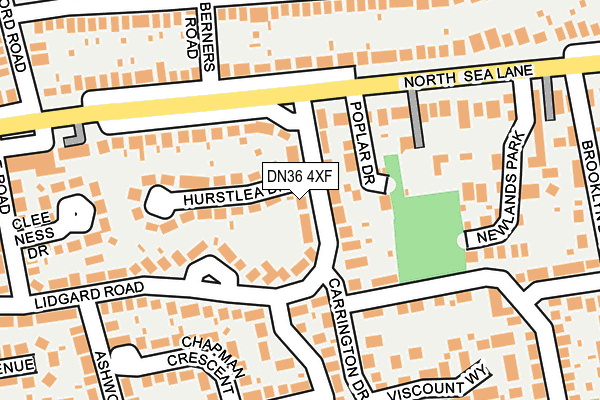DN36 4XF map - OS OpenMap – Local (Ordnance Survey)