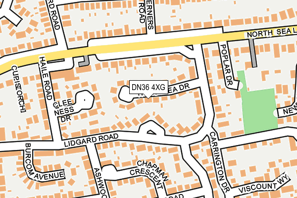 DN36 4XG map - OS OpenMap – Local (Ordnance Survey)
