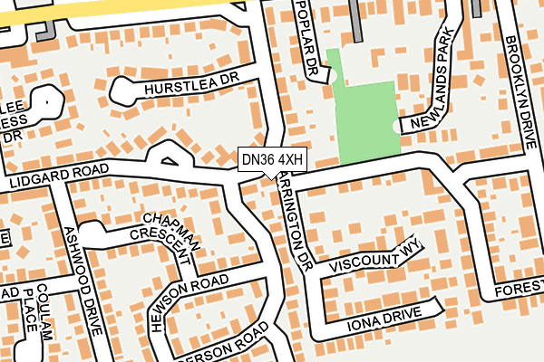 DN36 4XH map - OS OpenMap – Local (Ordnance Survey)