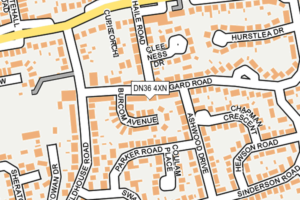 DN36 4XN map - OS OpenMap – Local (Ordnance Survey)