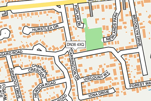 DN36 4XQ map - OS OpenMap – Local (Ordnance Survey)