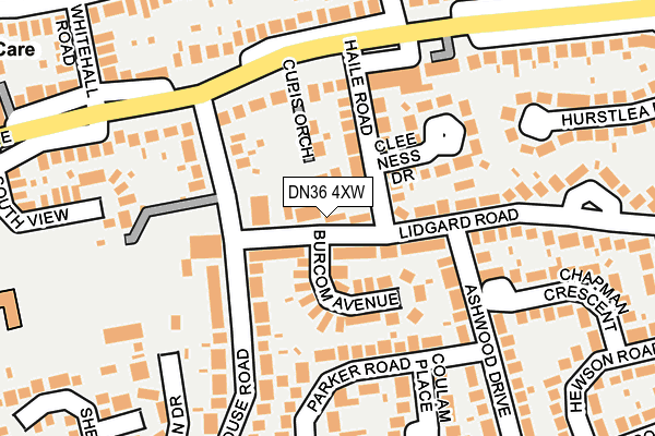 DN36 4XW map - OS OpenMap – Local (Ordnance Survey)