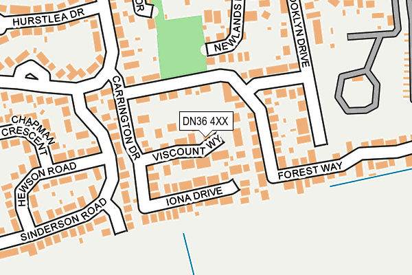 DN36 4XX map - OS OpenMap – Local (Ordnance Survey)