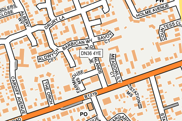 DN36 4YE map - OS OpenMap – Local (Ordnance Survey)