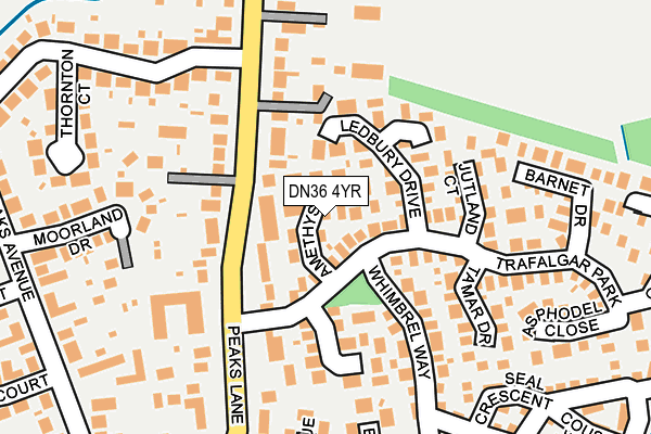 DN36 4YR map - OS OpenMap – Local (Ordnance Survey)