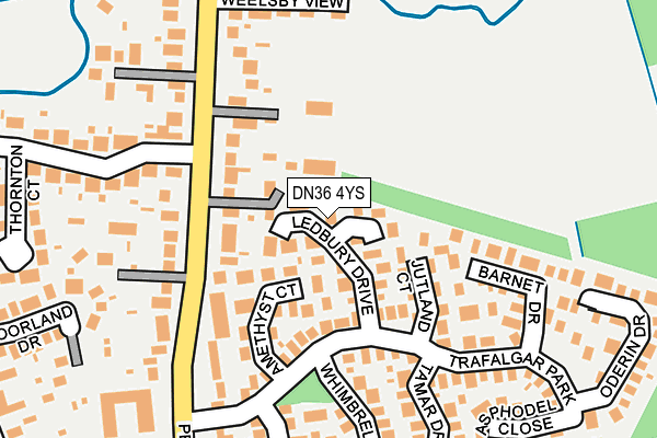 DN36 4YS map - OS OpenMap – Local (Ordnance Survey)