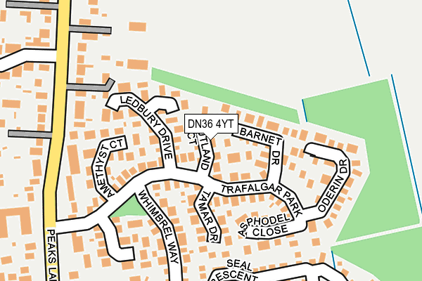 DN36 4YT map - OS OpenMap – Local (Ordnance Survey)
