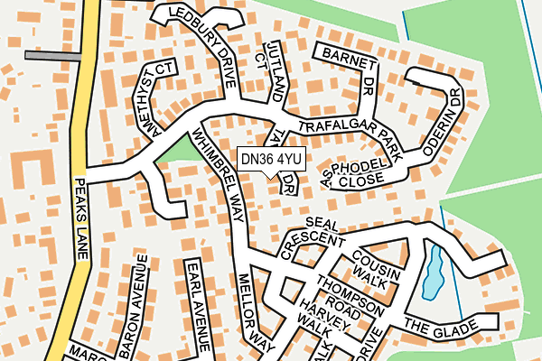 DN36 4YU map - OS OpenMap – Local (Ordnance Survey)