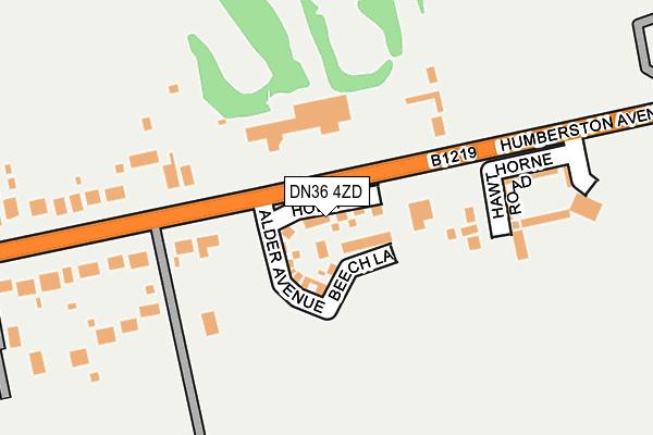 DN36 4ZD map - OS OpenMap – Local (Ordnance Survey)