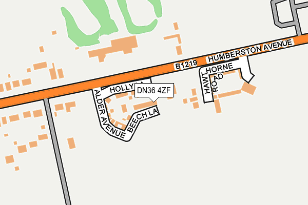 DN36 4ZF map - OS OpenMap – Local (Ordnance Survey)