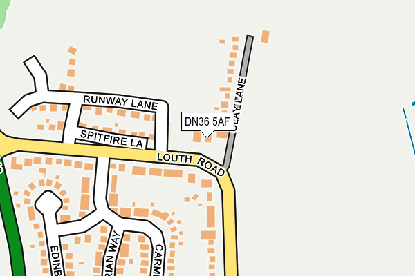 DN36 5AF map - OS OpenMap – Local (Ordnance Survey)