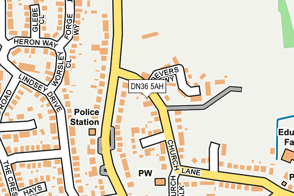 DN36 5AH map - OS OpenMap – Local (Ordnance Survey)