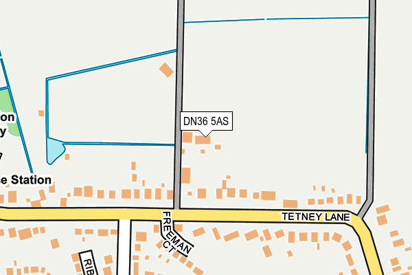 DN36 5AS map - OS OpenMap – Local (Ordnance Survey)