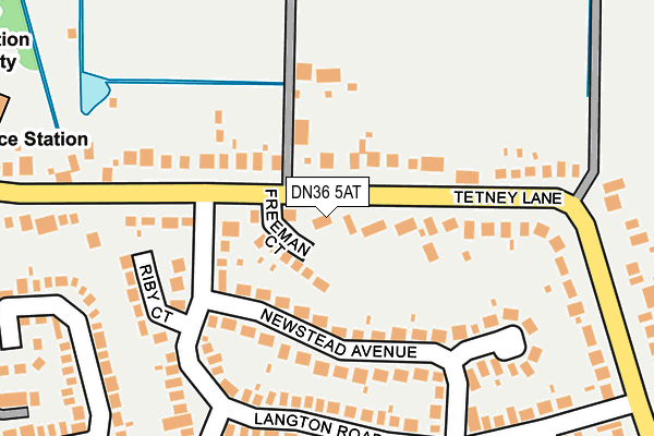 DN36 5AT map - OS OpenMap – Local (Ordnance Survey)