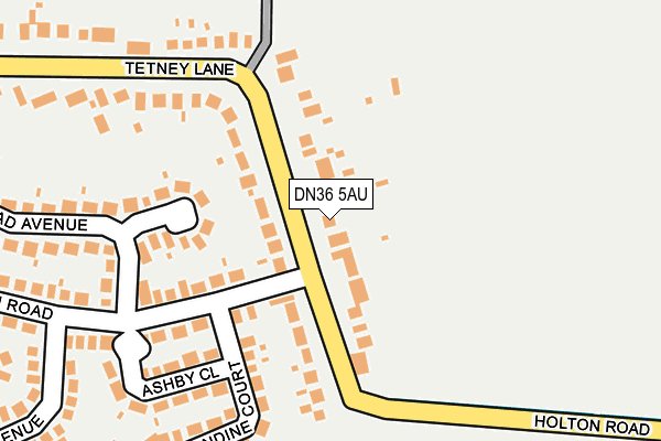 DN36 5AU map - OS OpenMap – Local (Ordnance Survey)