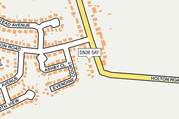 DN36 5AY map - OS OpenMap – Local (Ordnance Survey)