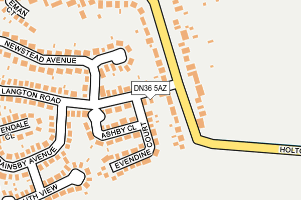 DN36 5AZ map - OS OpenMap – Local (Ordnance Survey)