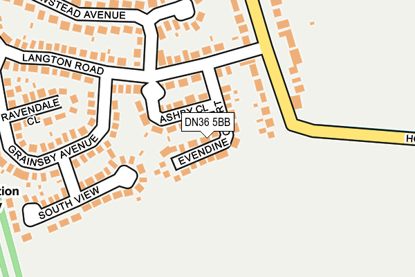 DN36 5BB map - OS OpenMap – Local (Ordnance Survey)