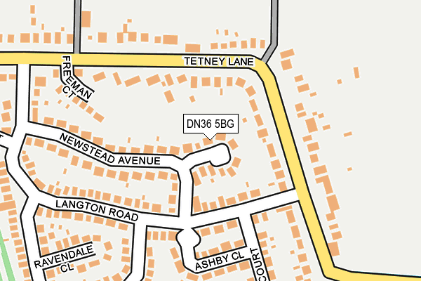 DN36 5BG map - OS OpenMap – Local (Ordnance Survey)