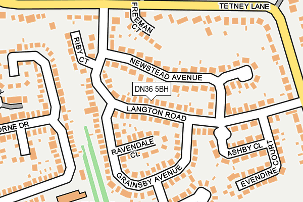 DN36 5BH map - OS OpenMap – Local (Ordnance Survey)