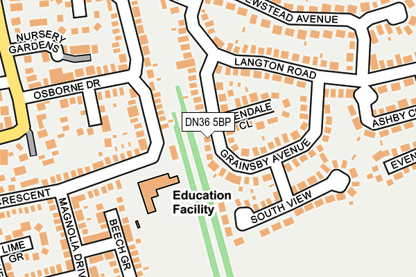 DN36 5BP map - OS OpenMap – Local (Ordnance Survey)