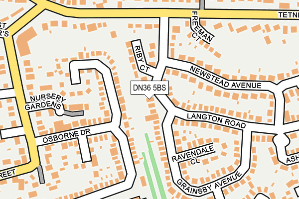 DN36 5BS map - OS OpenMap – Local (Ordnance Survey)