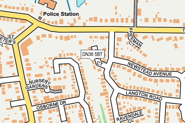 DN36 5BT map - OS OpenMap – Local (Ordnance Survey)