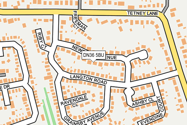 DN36 5BU map - OS OpenMap – Local (Ordnance Survey)