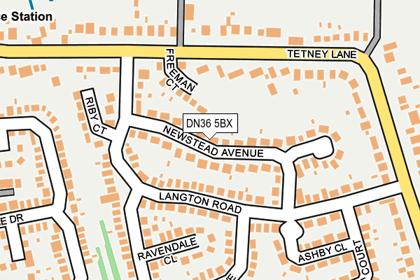 DN36 5BX map - OS OpenMap – Local (Ordnance Survey)