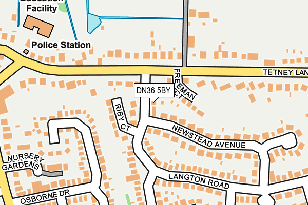 DN36 5BY map - OS OpenMap – Local (Ordnance Survey)
