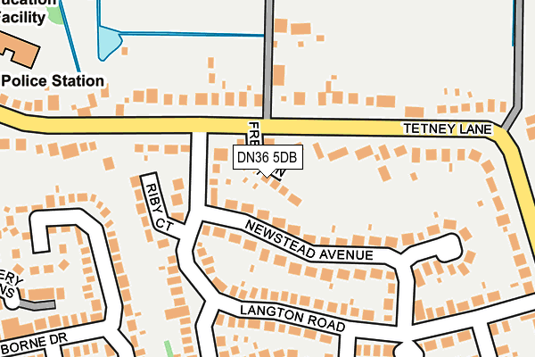 DN36 5DB map - OS OpenMap – Local (Ordnance Survey)