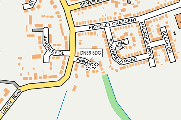 DN36 5DG map - OS OpenMap – Local (Ordnance Survey)