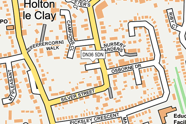 DN36 5DN map - OS OpenMap – Local (Ordnance Survey)
