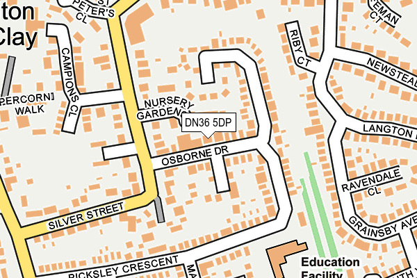 DN36 5DP map - OS OpenMap – Local (Ordnance Survey)