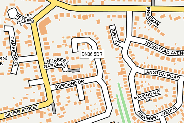 DN36 5DR map - OS OpenMap – Local (Ordnance Survey)